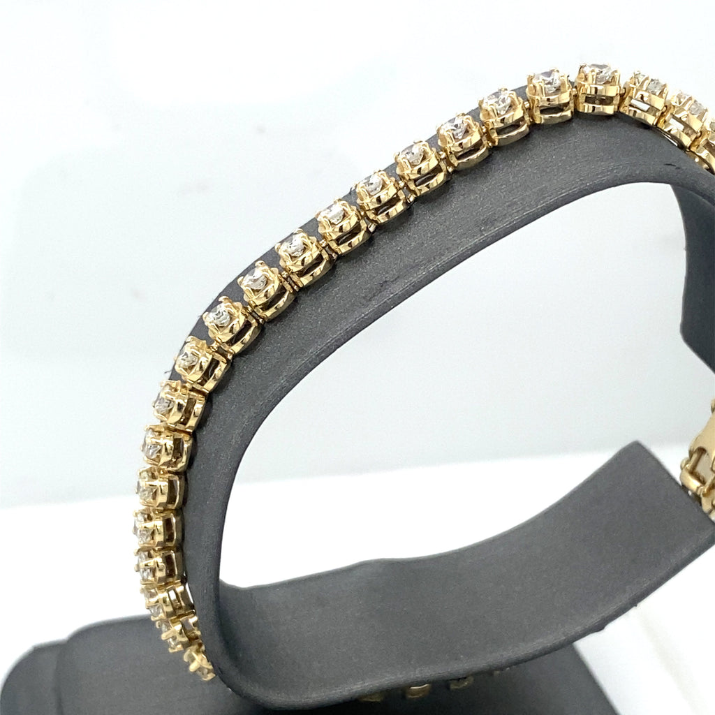 14k Yellow Gold 4.50 CT Diamond Tennis Bracelet, S107168