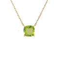 10k Yellow Gold Green Peridot Pendant Necklace, S15624