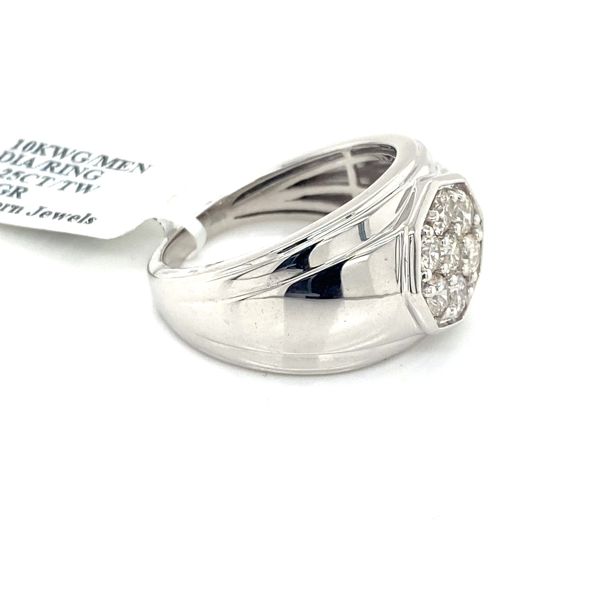 10k White Gold 1.25 CT Diamond Men's Ring