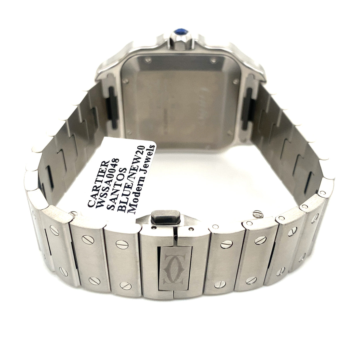 Cartier De Santos Cartier Steel & Blue Dial 39.8mm Watch, WSSA0048