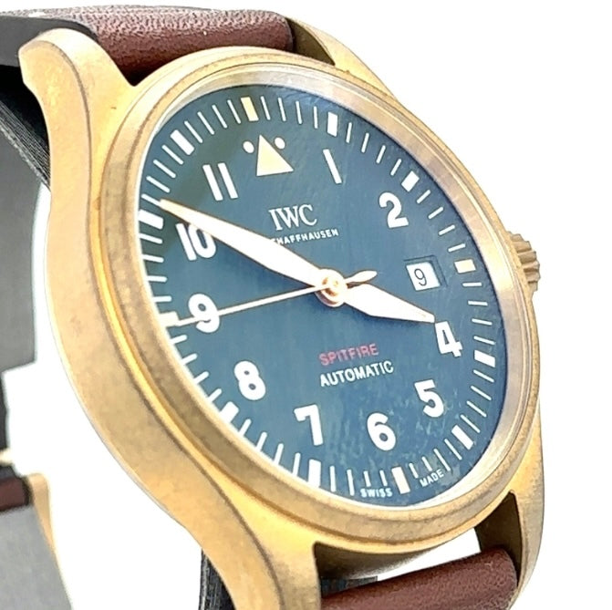 IWC Pilot's Automatic Spitfire 39mm Bronze Watch, Green Dial, IW326802
