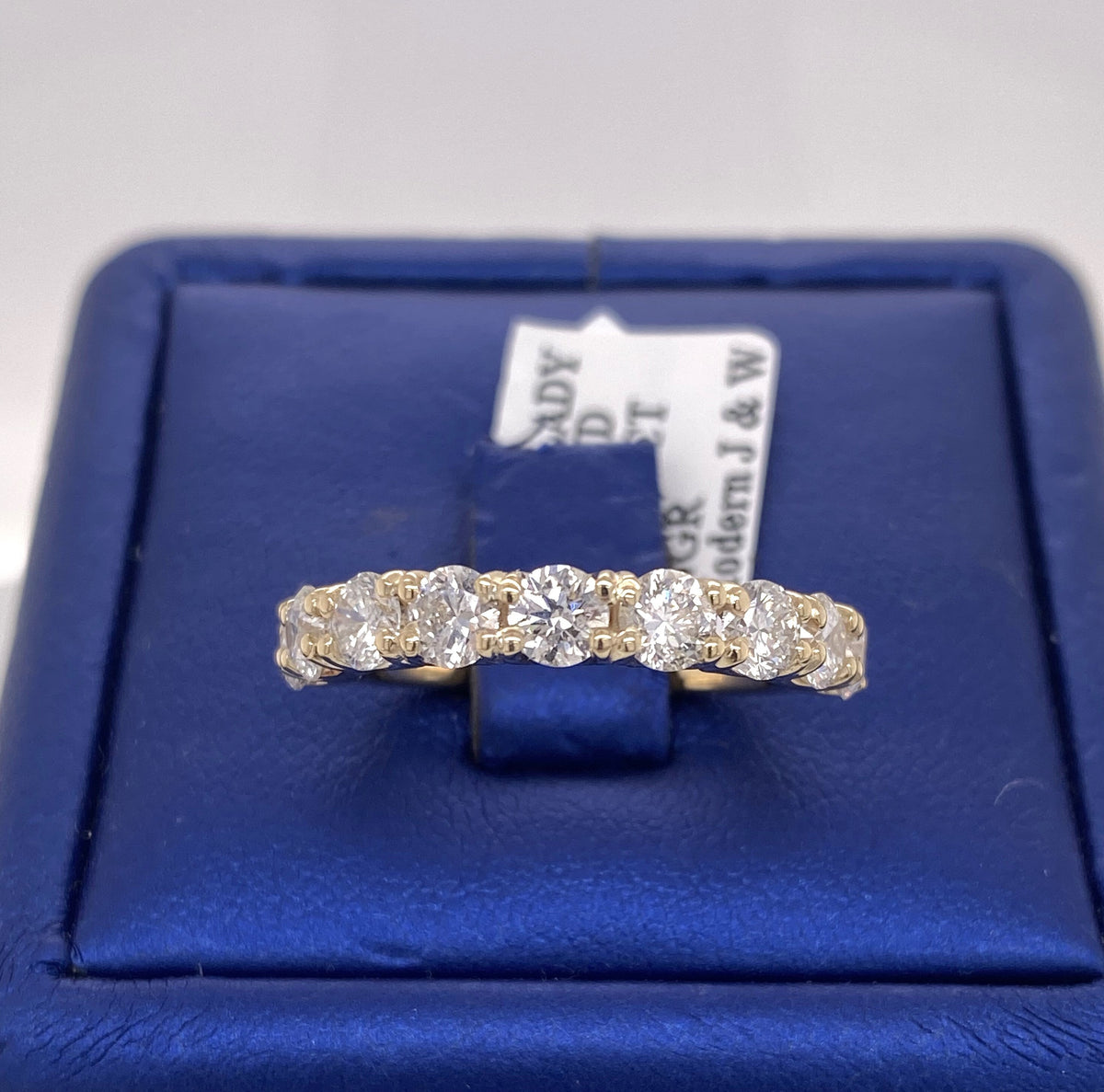 14k Yellow Gold 2.00 CT Diamond Ladies Wedding Band