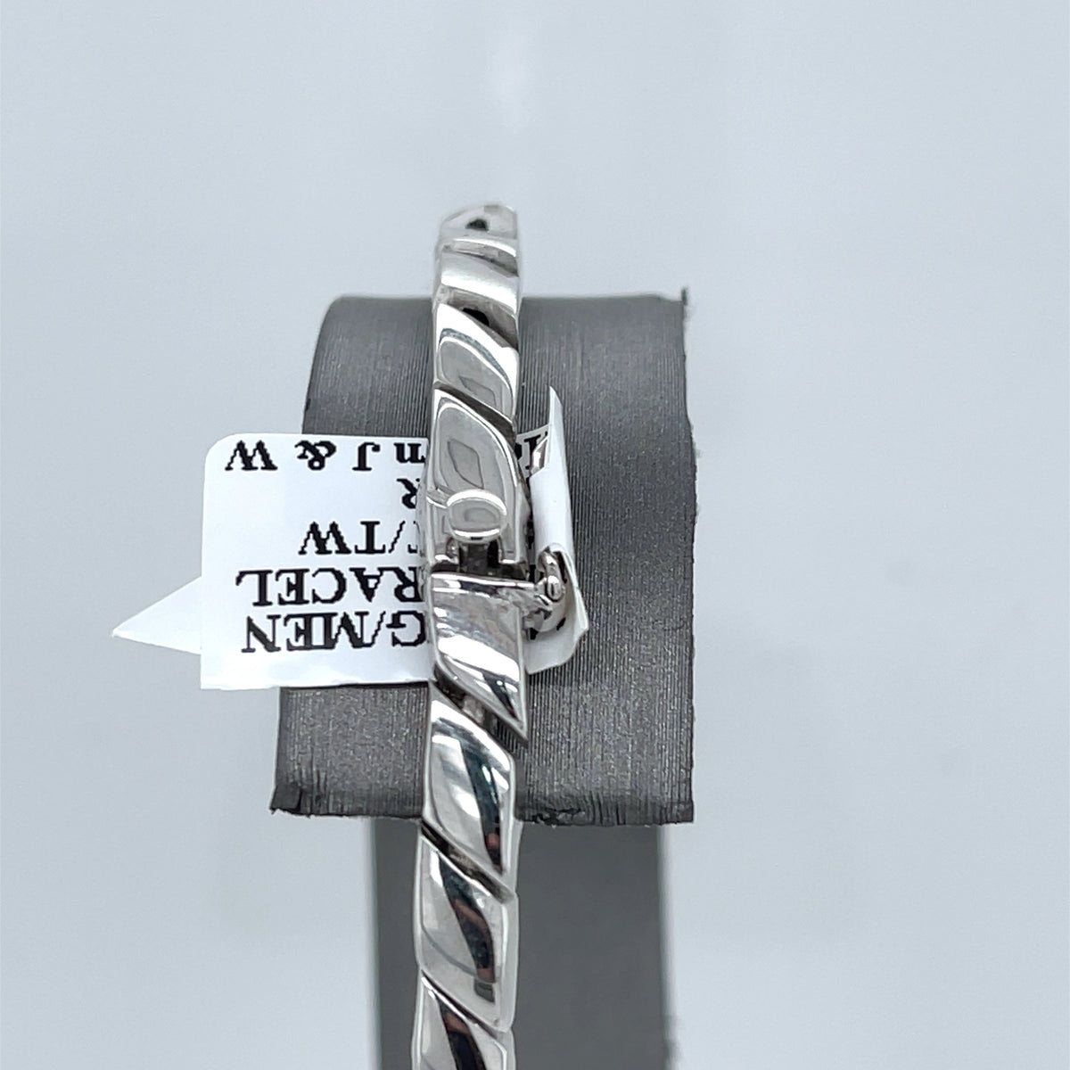 14k White Gold Men's Diamond Bracelet, S107208