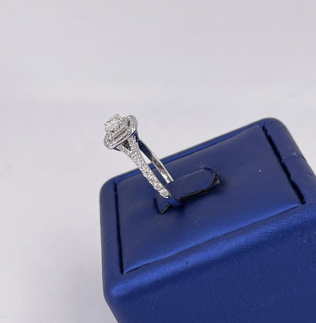 Neil Lane 14K White Gold 1.00 CT Diamond Princess Engagement Ring
