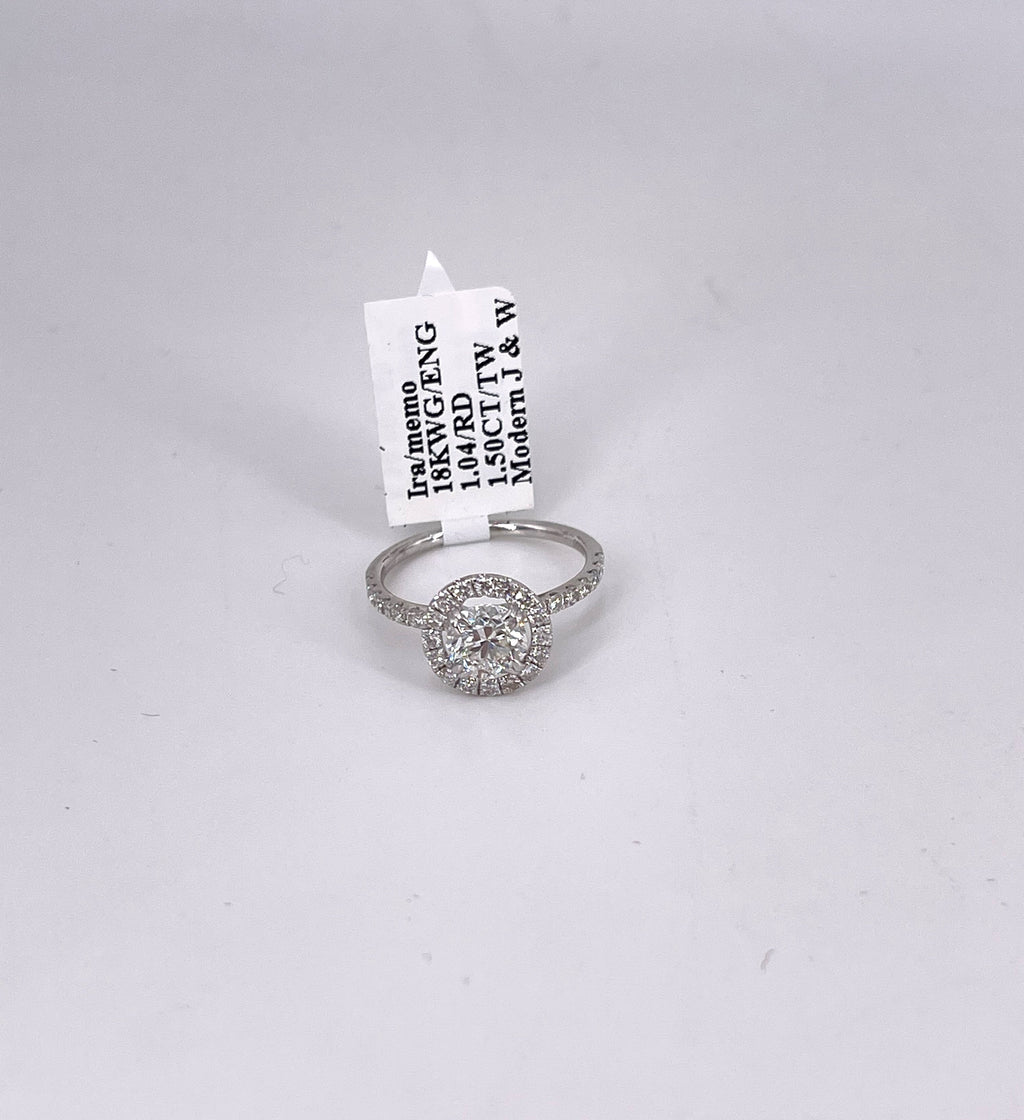 18K White Gold 1.50 CT Diamond Engagement Ring