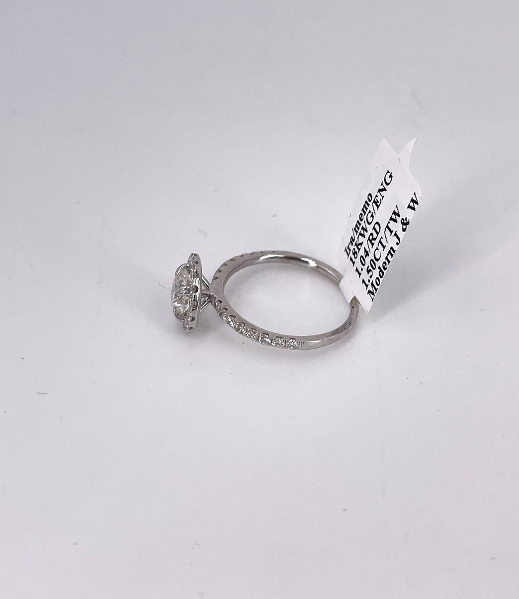 18K White Gold 1.50 CT Diamond Engagement Ring