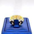 18k Two Tone Gold 1.00 CT Diamond Men's Ring, 13.4, Size 9.75,