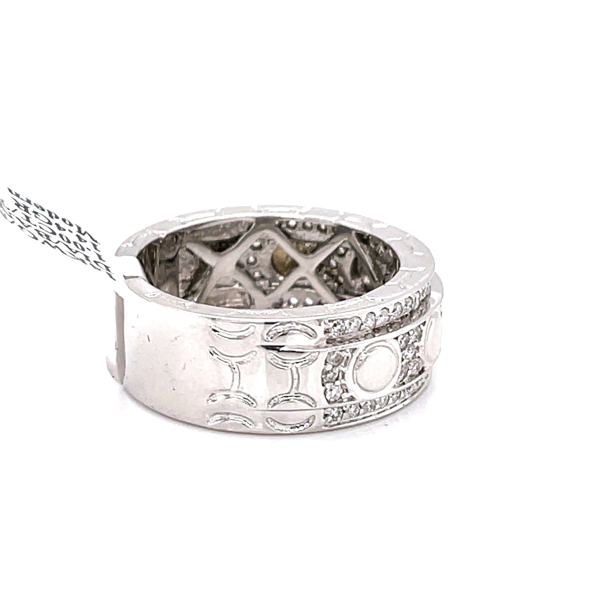 14k White Gold 1.00 CT Diamond Men's Wedding Band, 14.4g, Size 10