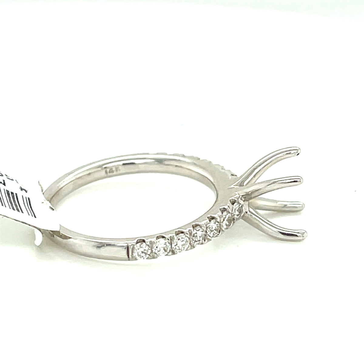 14k White Gold 0.50 CT Diamond Engagement Ring Mounting, 2.9gm