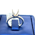 14k White Gold 0.50 CT Diamond Engagement Ring Mounting, 2.9gm