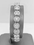 18k White Gold 15.00 CT Bezel Diamond Bracelet, 31.2 g, S12632