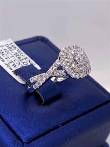 14k White Gold 1.25 CT Diamond Ladies Engagement Ring, Size 7,
