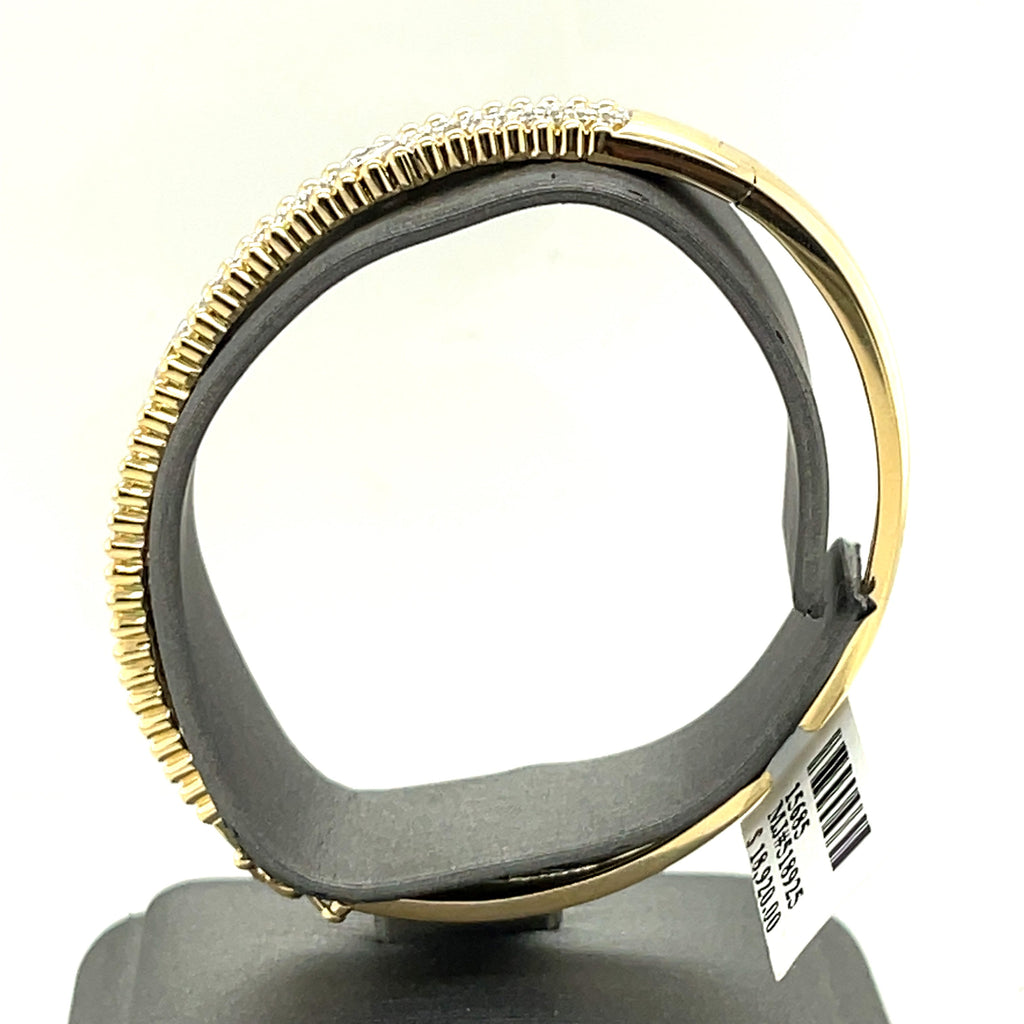 14k Yellow Gold 2.25CT Diamond Ladies Bangle Bracelet, 16.3gm, S15685