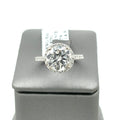 14k White Gold 4.50 CT Diamond Halo Engagement Ring, 4.4gm, Size 6,