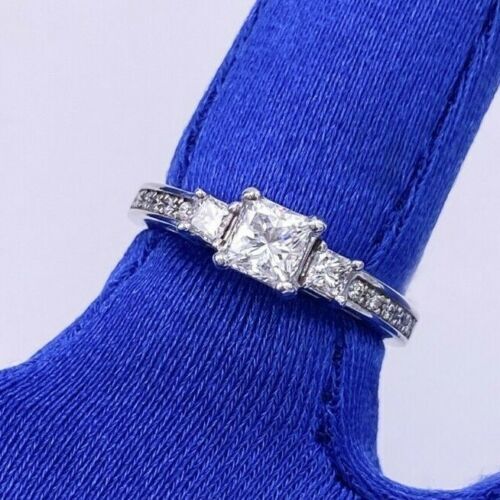 14k White Gold 1.00 CT Diamond Engagement Ring, 4gm, Size 7,