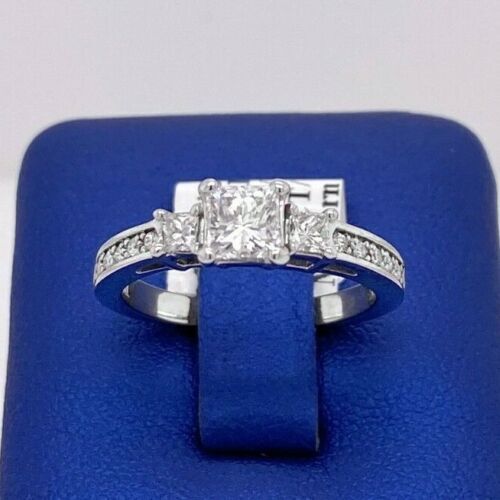14k White Gold 1.00 CT Diamond Engagement Ring, 4gm, Size 7,