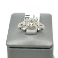 14K White Gold 1.50CT  Princess Diamond Engagement ring, Size 6.75, 4.9g