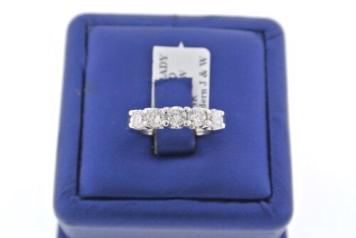 14k White Gold 1.00 CT Diamond Ladies Band, 5.4gm, Size 5.25