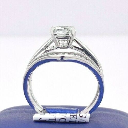 14k White Gold 1.65 CT Diamond Engagement Ring Set, Size 6.75, 4.8gm
