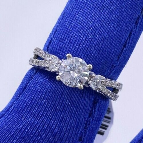 14k White Gold 1.25 CT Diamond Engagement Ring, 4.5gm, Size 6.75