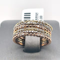 Fancy Stackable 10k Tri-Color Gold 0.50 CT Diamond Ladies Ring 6.1gm, 6.75Size