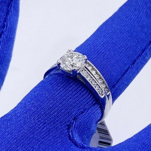 14k White Gold 1.65 CT Diamond Engagement Ring Set, Size 6.75, 4.8gm