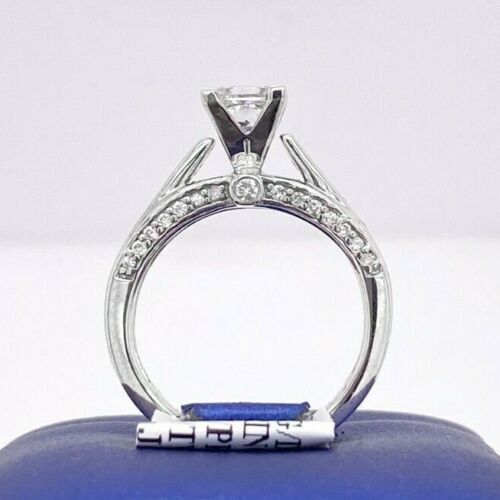 14K WHITE GOLD 1.25 CT/TW DIAMOND ENGAGEMENT RING, SIZE 5.5, 4.5 g
