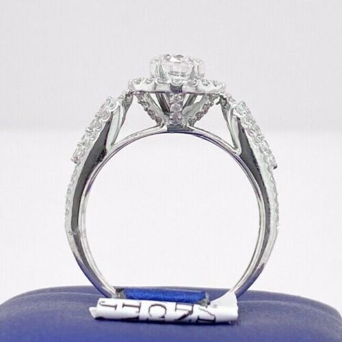 14k White Gold 1.25 CT Diamond Engagement Ring, 3.3gm, Size 7