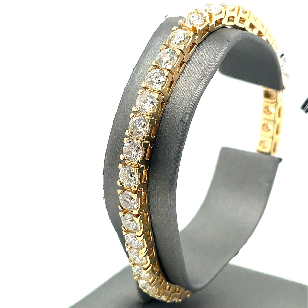14k Yellow Gold 16.50 CT Diamond Tennis Ladies Bracelet, 27.8g, 7.25", S15705