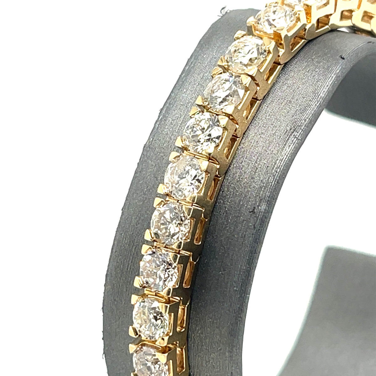 14k Yellow Gold 16.50 CT Diamond Tennis Ladies Bracelet, 27.8g, 7.25", S15705