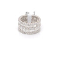 18k White Gold 6.52 CT Diamond Wide Eternity Band, 10.2g, Size 7, S106620