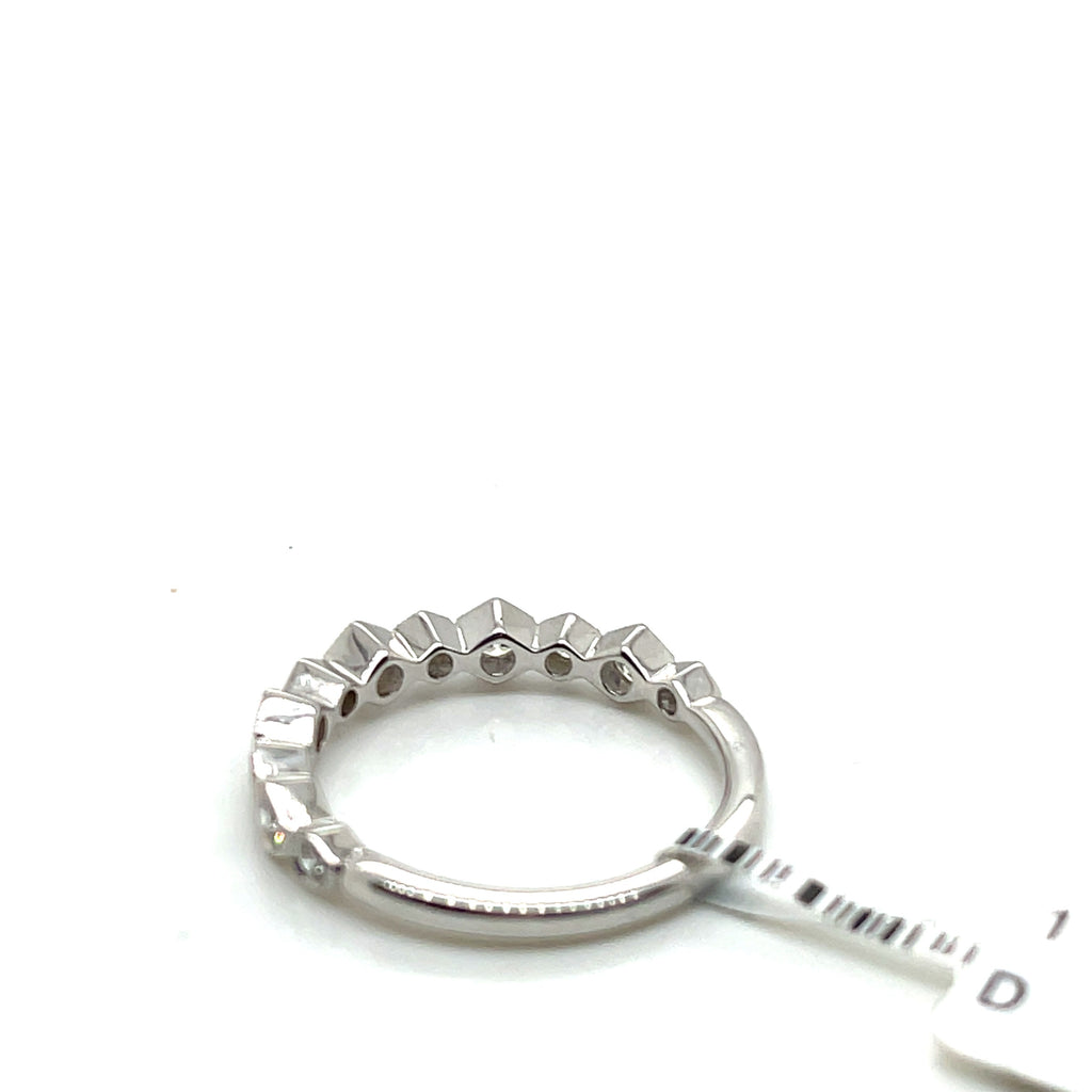 14k White Gold 0.75CT Diamond Ladies Band, 2.2g, Size 6