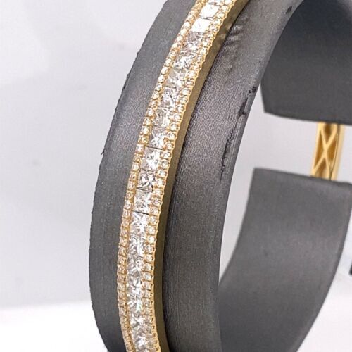 Odelia 18k Yellow Gold 5.50 Ct Diamond Bangle Bracelet, 18.3g, S15293