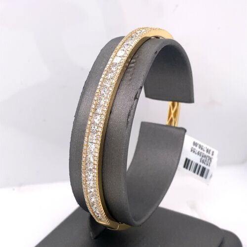 Odelia 18k Yellow Gold 5.50 Ct Diamond Bangle Bracelet, 18.3g, S15293