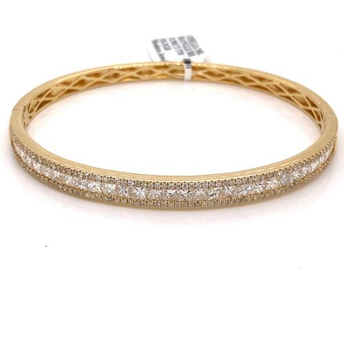 Odelia 18k Yellow Gold 5.50 Ct Diamond Bangle Bracelet, 18.3g, S15293