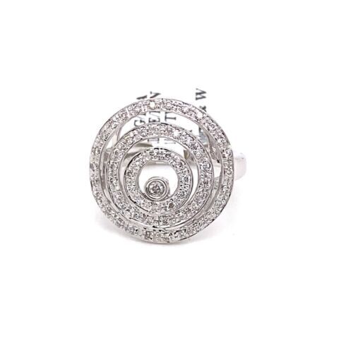 18k White Gold 1.00 CT Diamond Circle Ladies Ring, 5.5g, Size 5.5