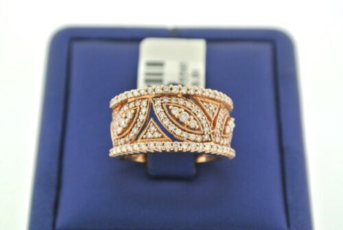14K SOLID ROSE GOLD 1.00 CT ROUND CUT DIAMONDS LADIES RING 7.4 GM SIZE 7