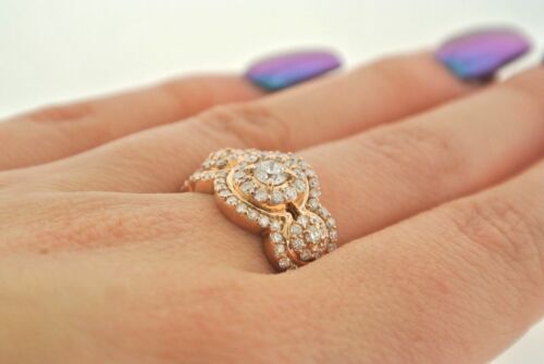 14k Rose Gold 1.50 CT Diamond Ladies Ring, 6.2gm, Size 6.75
