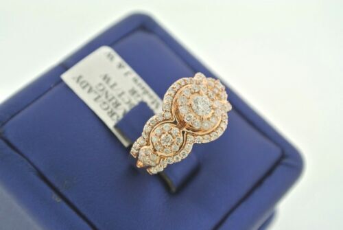 14k Rose Gold 1.50 CT Diamond Ladies Ring, 6.2gm, Size 6.75