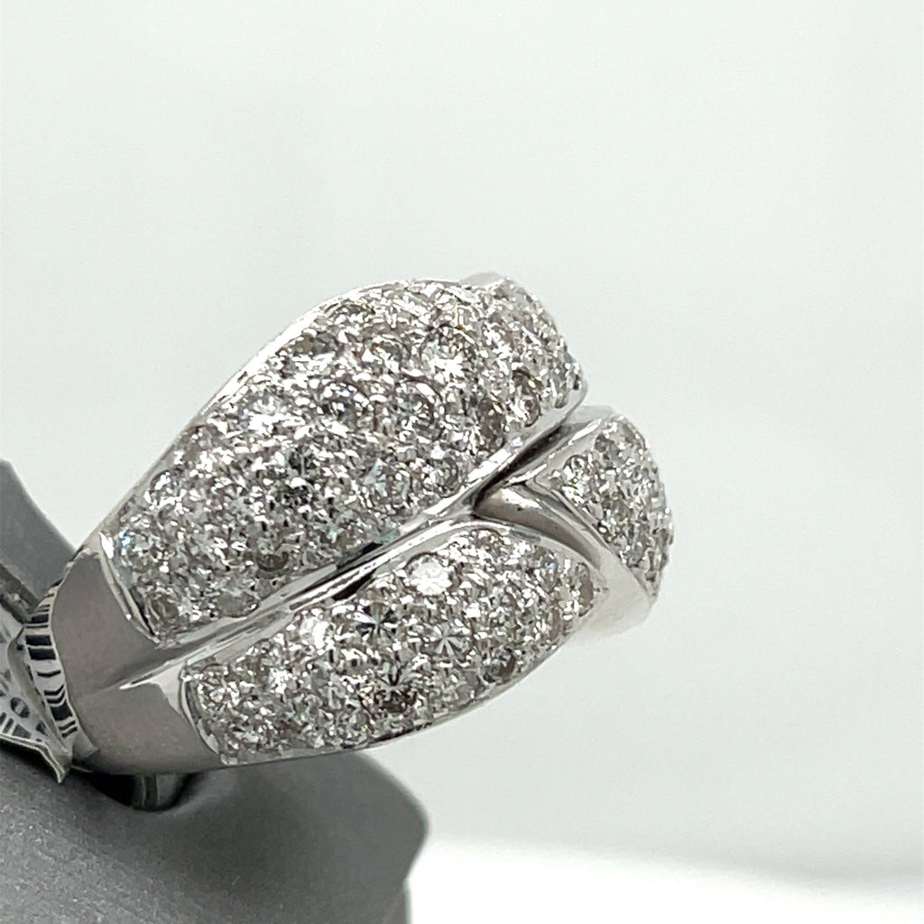 14K White Gold 2.00 CT Diamond Ladies Ring, 18gm, Size 8