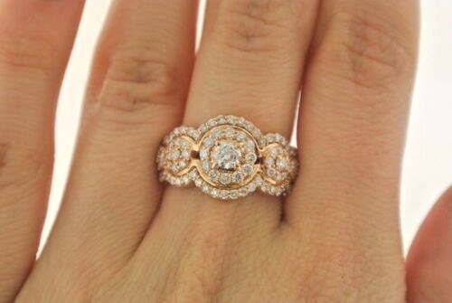 14k Rose Gold 1.50 CT Diamond Ladies Ring, 6.2gm, Size 6.75