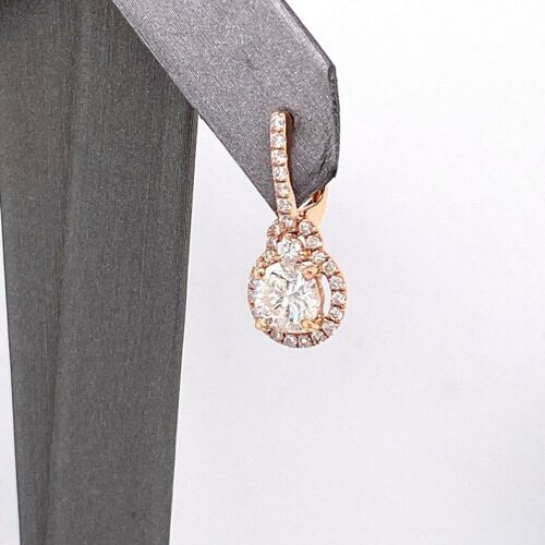 14k Rose Gold 3.00 CT Diamond Ladies Earrings, 3gm