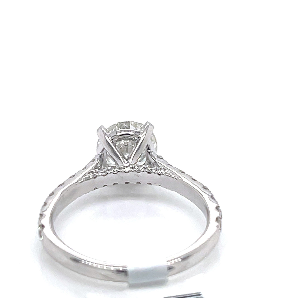 18k White Gold 2.35CT Round Cut Diamond Engagement Ring, Size 6, 3.0G