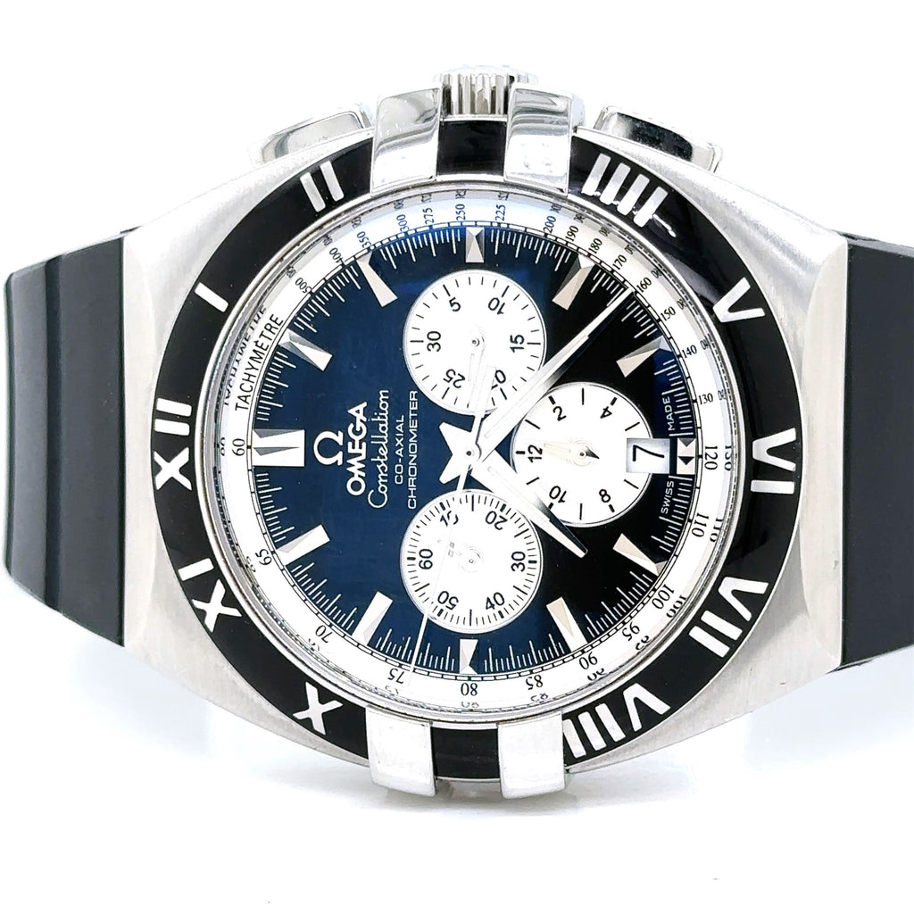 Omega Constellation Double Eagle Co-Axial Chronograph, Black Dial