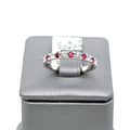 Platinum 0.75 CT Diamond & Ruby Band, 3.9gm, Size 7.5