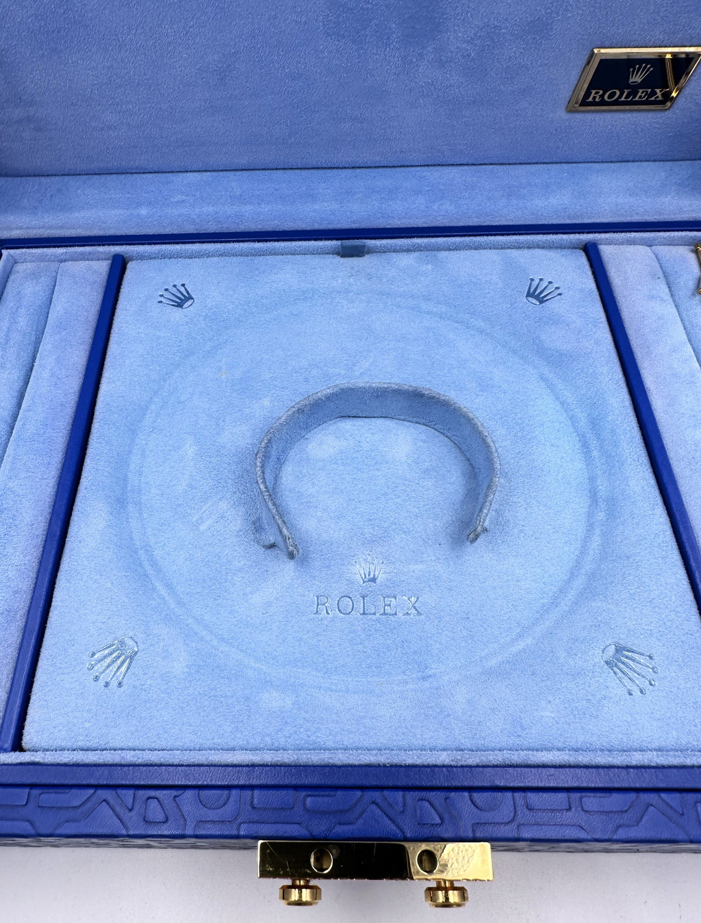 Genuine Vintage Rolex Crown Collection Watch Jewelry Box Case w/Key #51.00.01