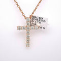 14k Rose Gold 2.50 CT Diamond Cross Pendant, 5.2gm