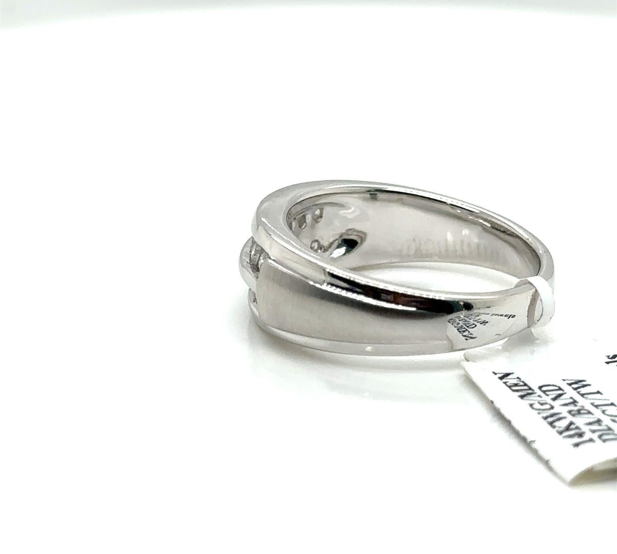 14k White Gold 0.75CT Diamond Men's Wedding Band, 8.9g, Size 10