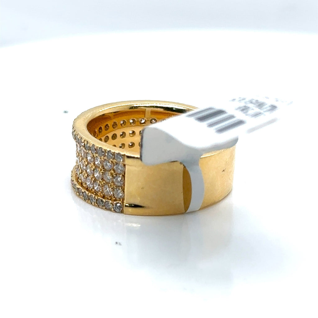 14k Yellow Gold 2.50CT Diamond Men's Wedding Band, 12.4g, Size 10.5