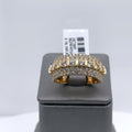 14k Yellow Gold 2.75CT Diamond Round Cut Band, 10.6gm, Size 10.25